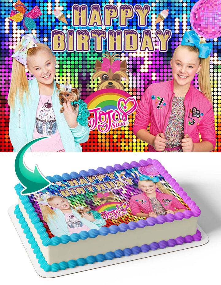 JoJo Siwa DiscoJSD Edible Cake Toppers