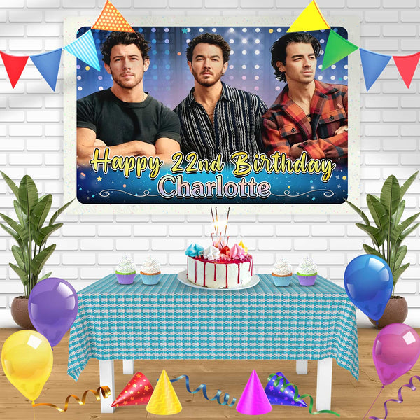 Jonas Brothers Bn Birthday Banner Personalized Party Backdrop Decoration