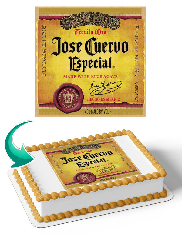 Jose Cuervo Tequila Edible Cake Toppers