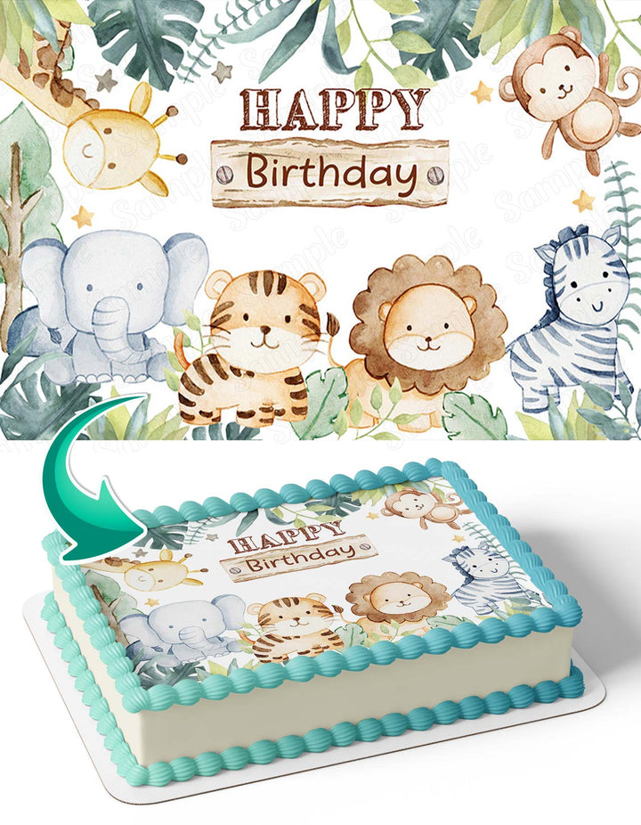 Jungle Safari AnimalsJSA Edible Cake Toppers