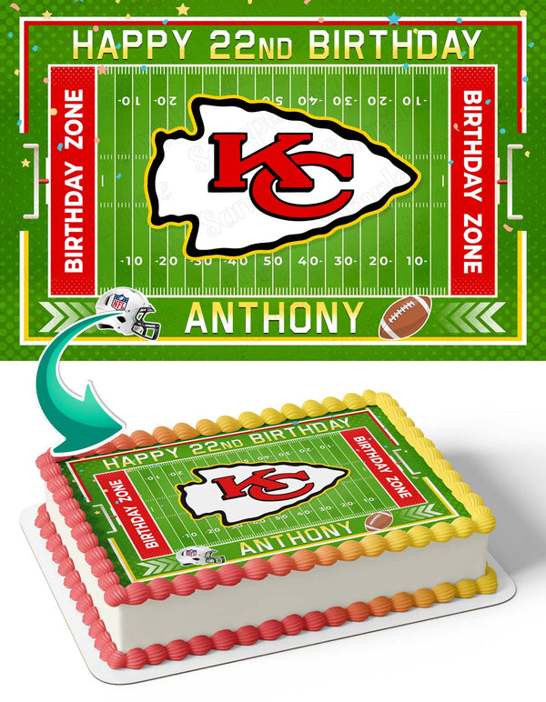 Kansas City Chiefs Edible Cake Toppers