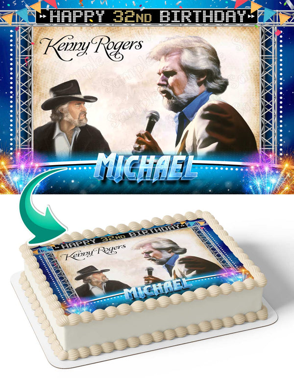 Kenny Rogers Singer Edible Cake Toppers