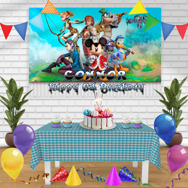 kingdom hearts Birthday Banner Personalized Party Backdrop Decoration