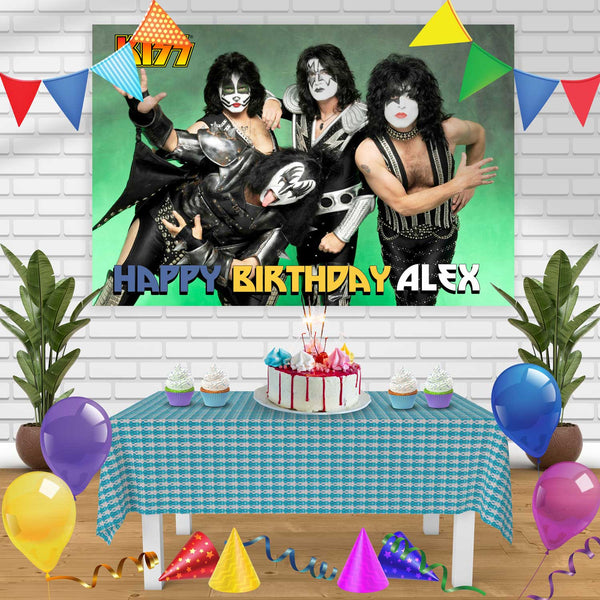 kiss Birthday Banner Personalized Party Backdrop Decoration