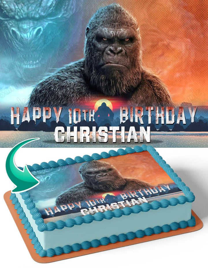 Kong Kingkong Godzilla Edible Cake Toppers