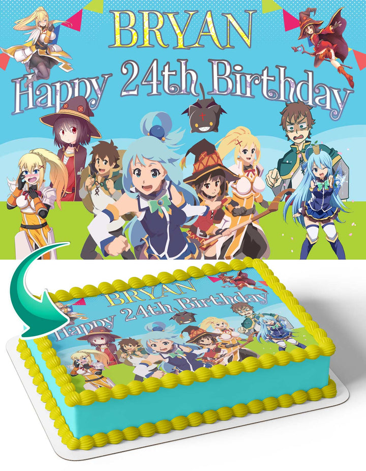 Konosuba Edible Cake Toppers