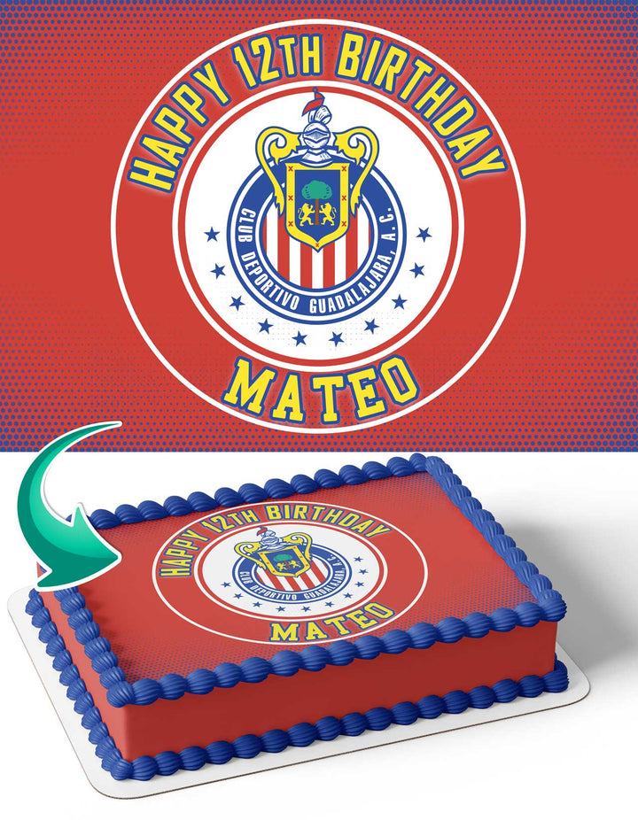 Las Chivas Guadalajara CH Edible Cake Toppers