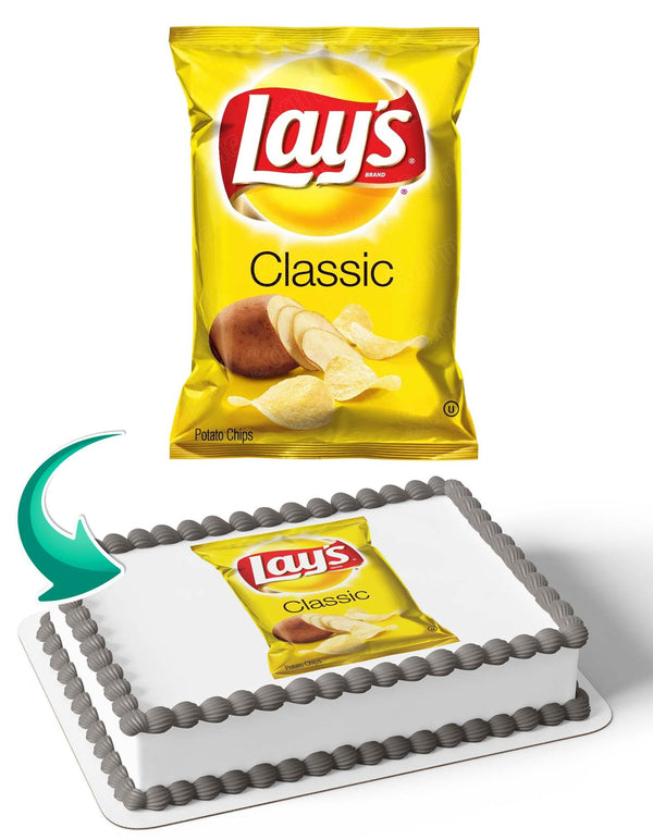 LAYS Classic Potato Chips Cake Deco Edible Cake Toppers