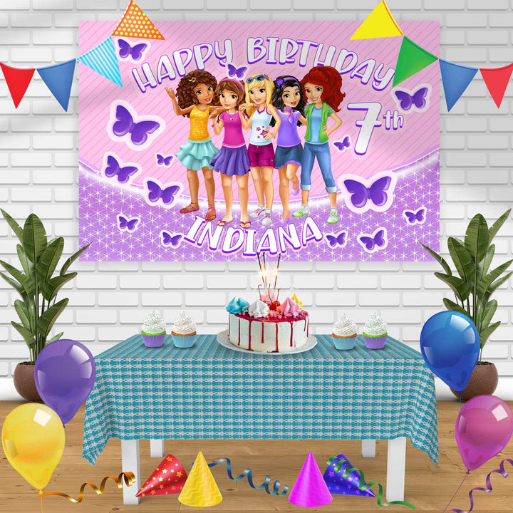 Lego friends Birthday Banner Personalized Party Backdrop Decoration