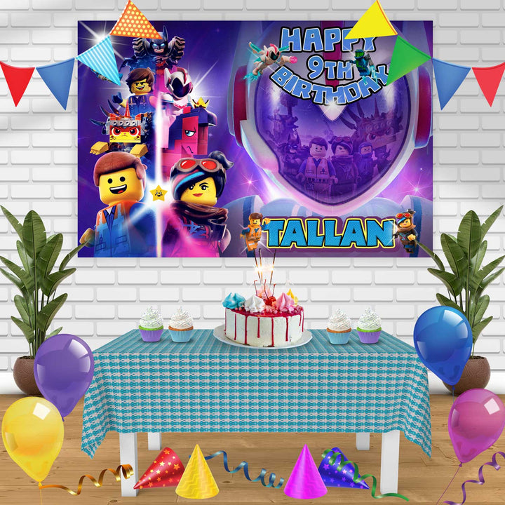 lego Movie 3 Birthday Banner Personalized Party Backdrop Decoration
