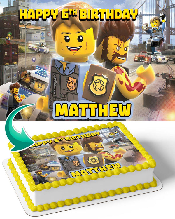 Lego City Undercover Policejpg Edible Cake Toppers