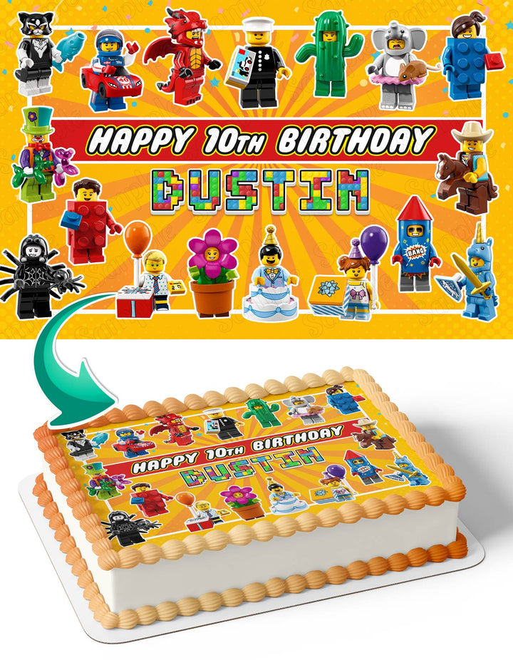 LEGO Collectible Minifigures Edible Cake Toppers