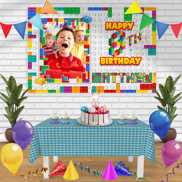 LEGO Frame Birthday Banner Personalized Party Backdrop Decoration