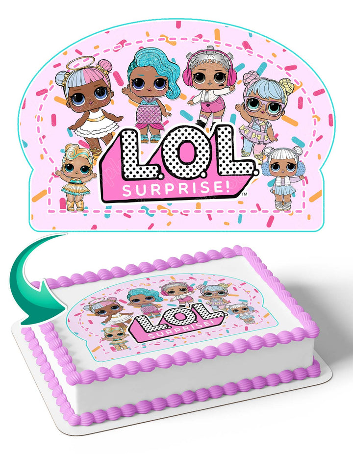 LOL Suprise Doll Cake Deco Wrap Edible Cake Toppers