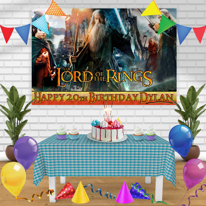 lord of the rings Birthday Banner Personalized Party Backdrop Decoration