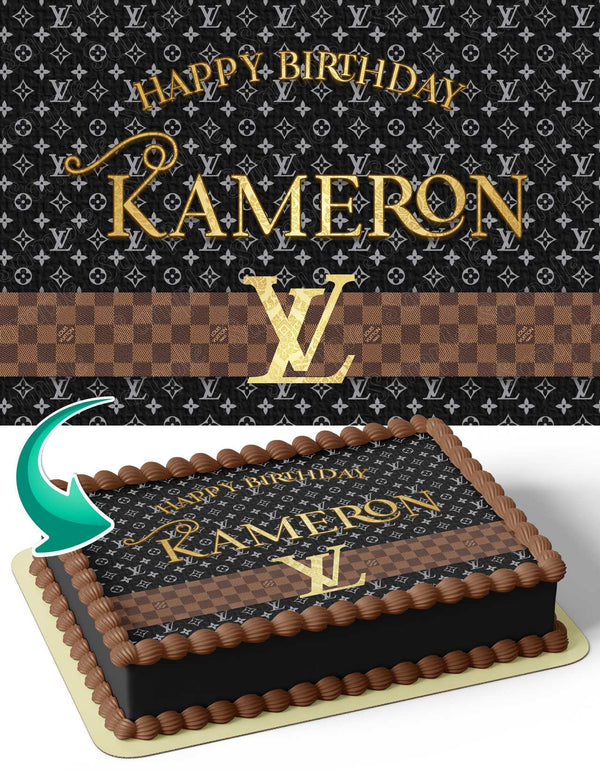 Louis Vuitton LV3 Edible Cake Toppers