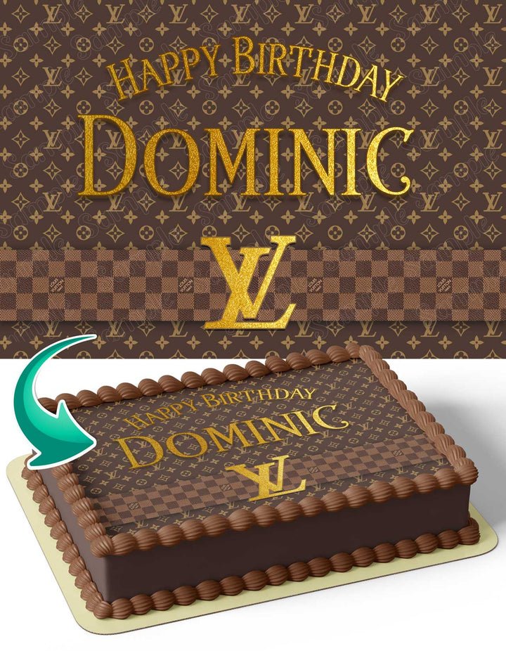 Louis Vuitton LV4 Edible Cake Toppers