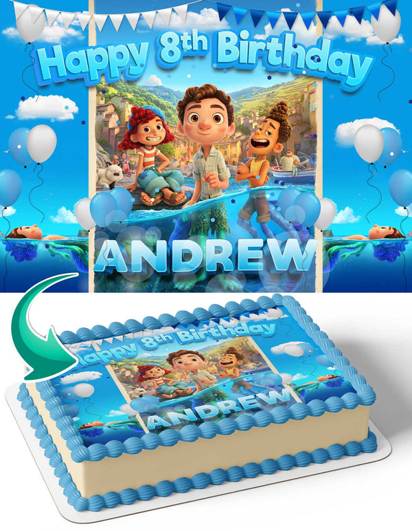 Luca Disney Edible Cake Toppers