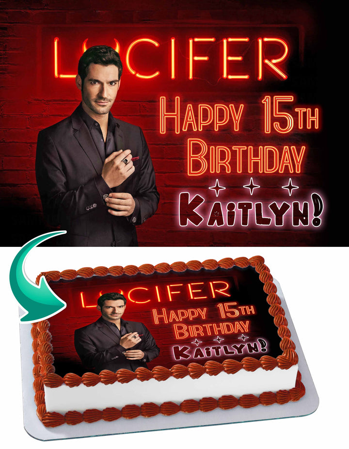Lucifer Edible Cake Toppers