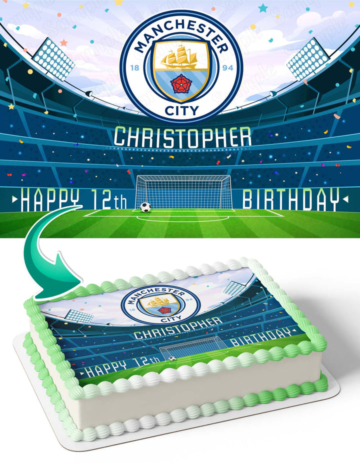 Manchester City FC Edible Cake Toppers