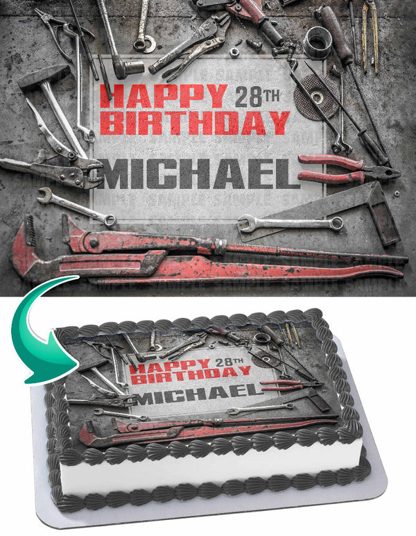 Car Mechanic Edible Cake Toppers