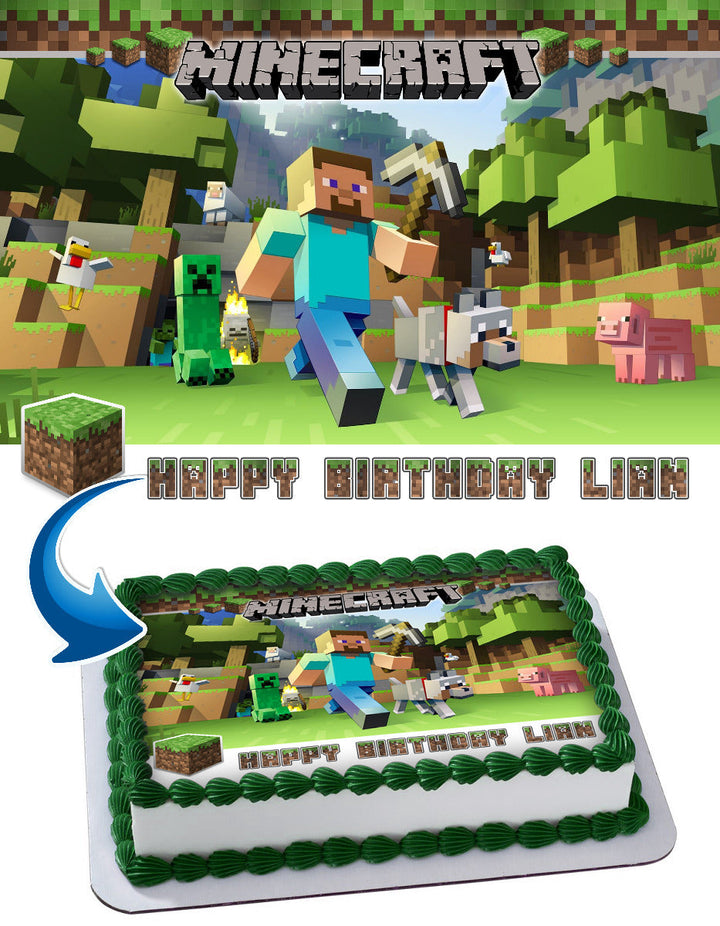 Minecraft Edible Cake Toppers