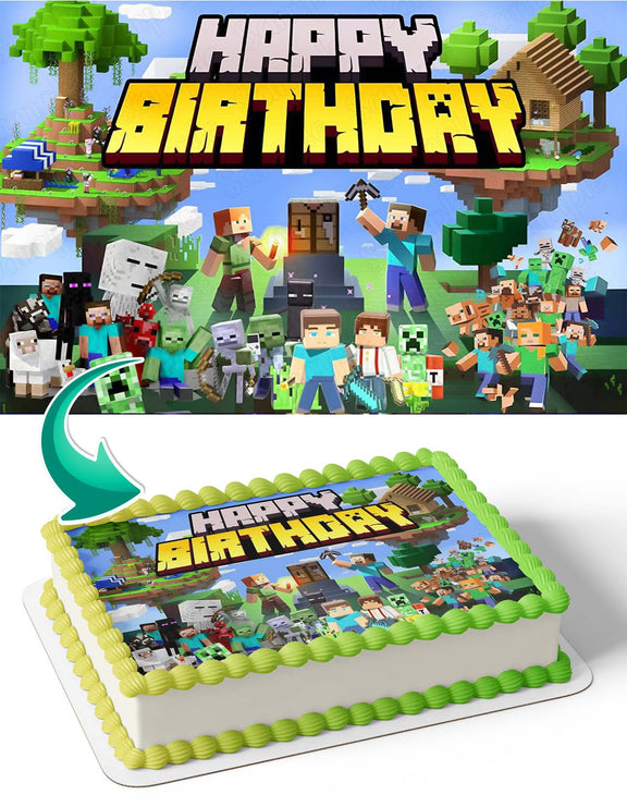 Minecraft Game YB Edible Cake Toppers – Cakecery