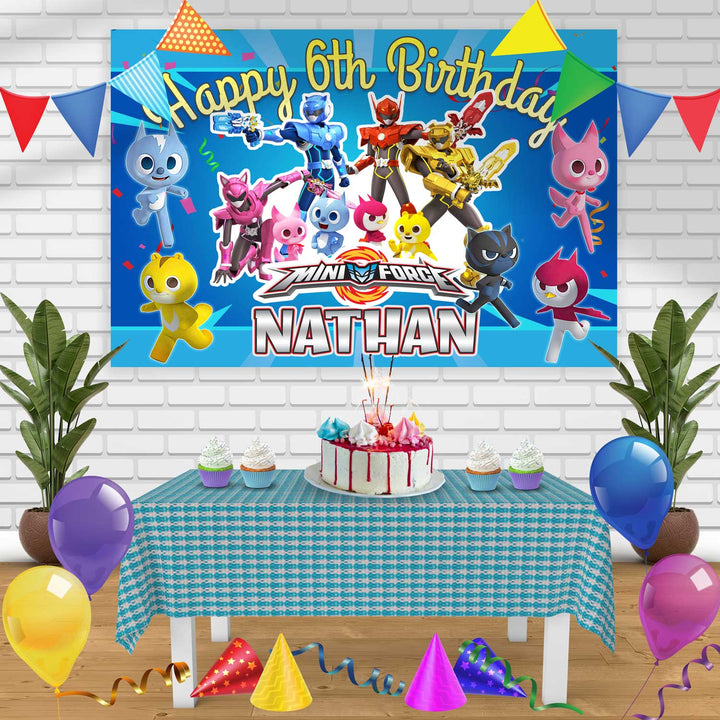 MiniForce Birthday Banner Personalized Party Backdrop Decoration