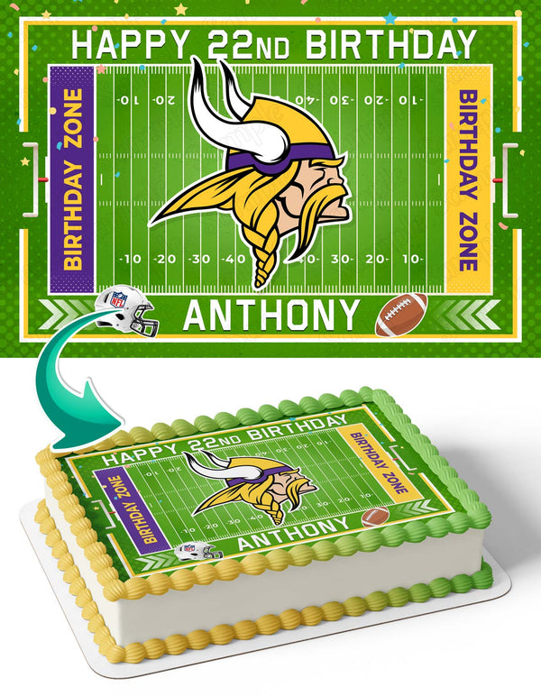 Minnesota Vikings Edible Cake Toppers