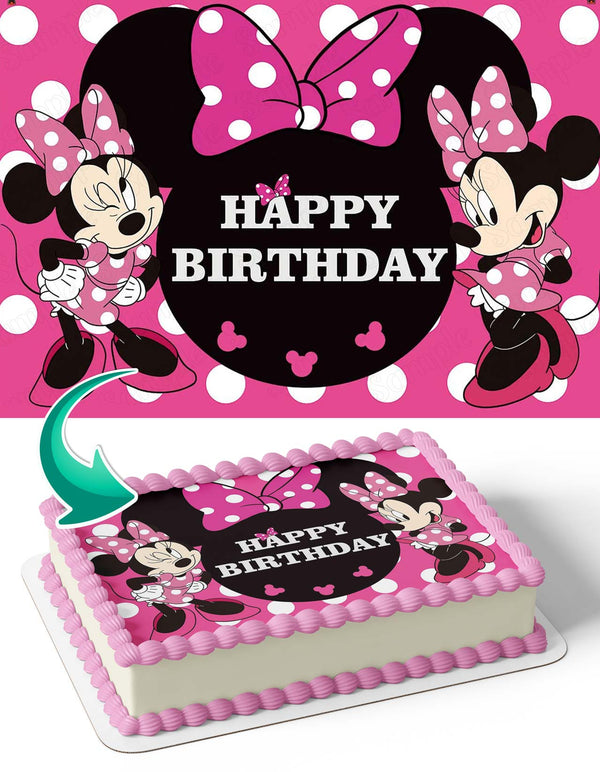 Minnie Mouse Girls Disney Princess Edible Cake Toppers