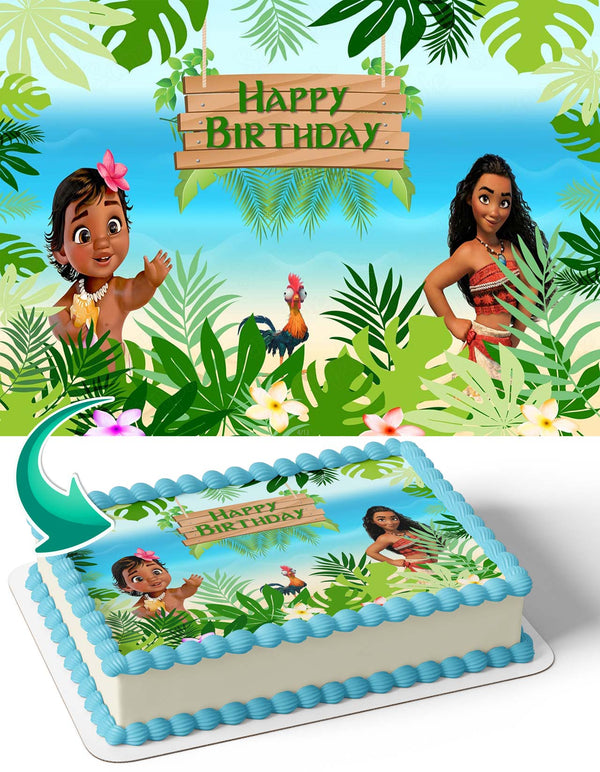 Moana Baby Moana Princess Edible Cake Toppers