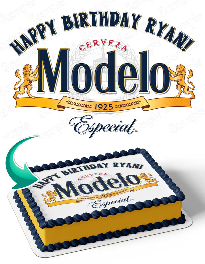 Modelo Especial Beer Edible Cake Toppers