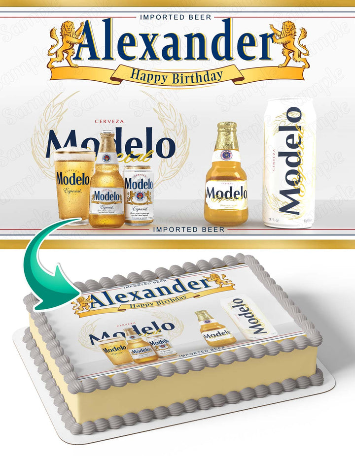 Modelo Especial Beer MP Edible Cake Toppers