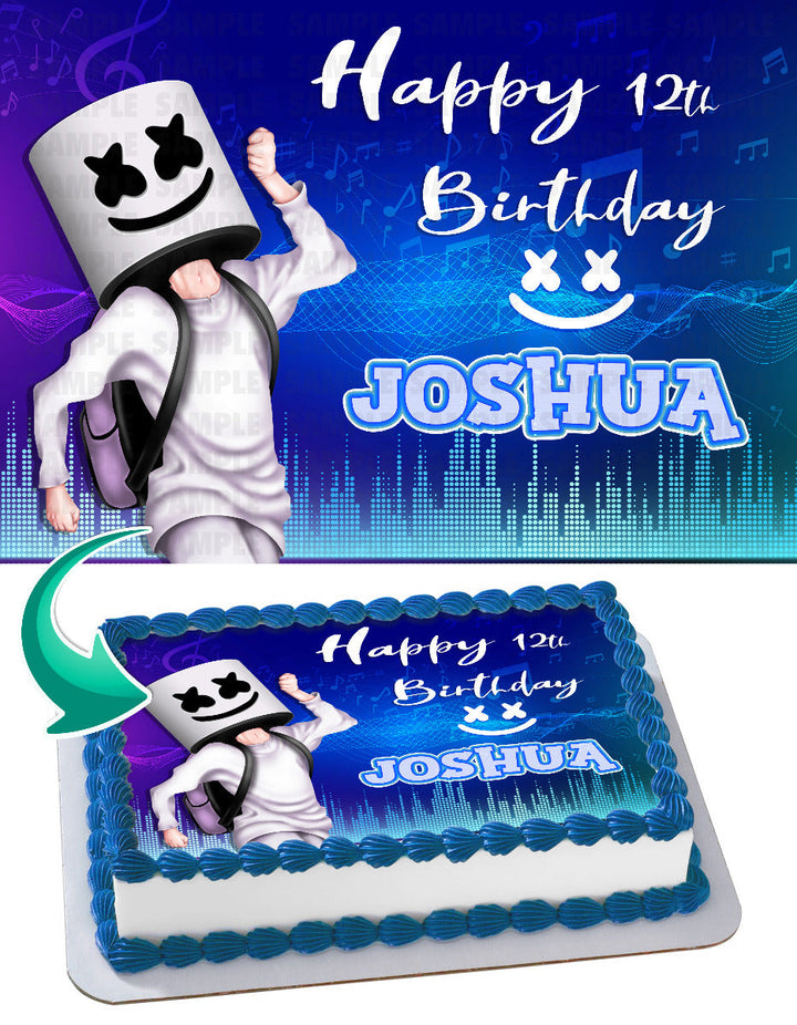 Marshmello Edible Cake Toppers