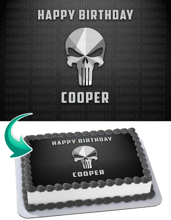 The Punisher Edible Cake Toppers