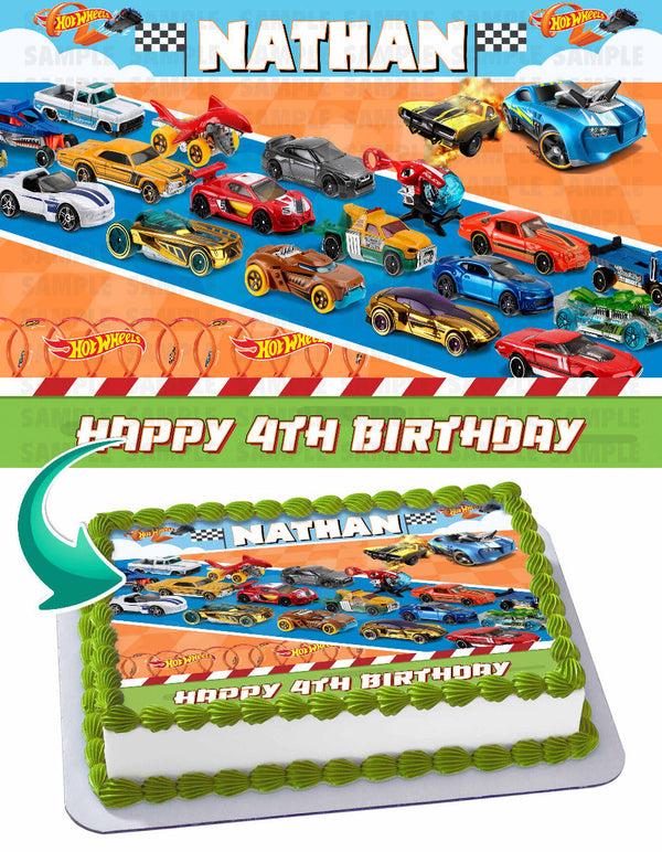 Hot Wheels Edible Cake Toppers