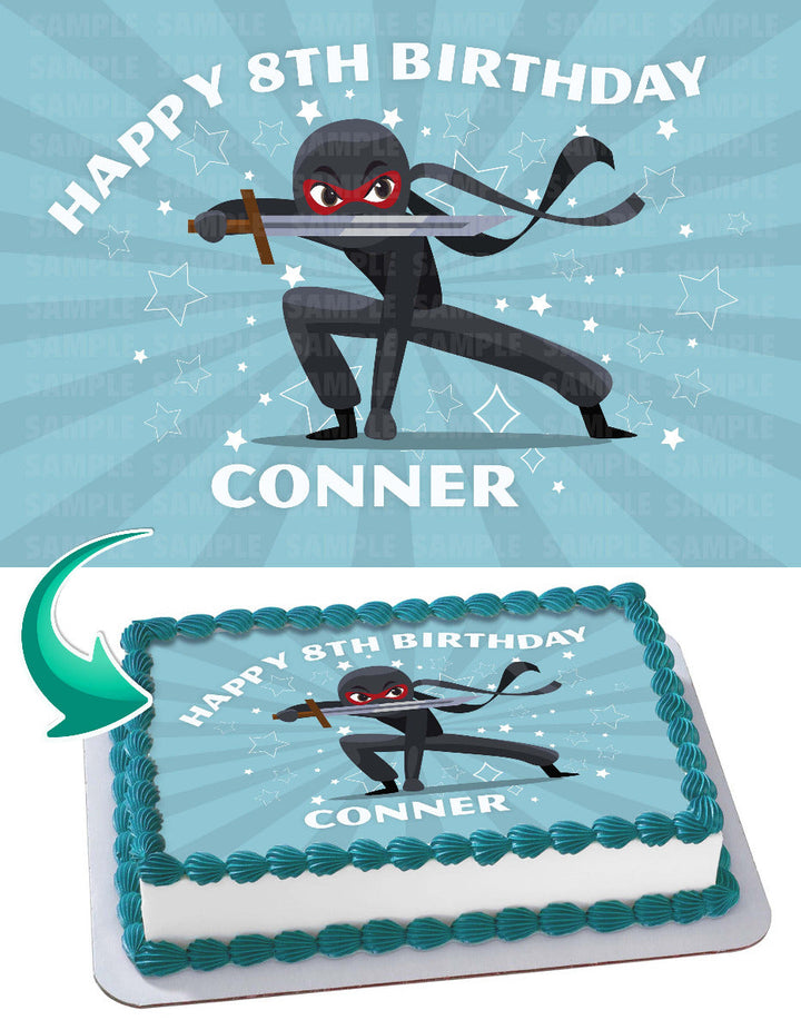 Ninja Warrior Edible Cake Toppers