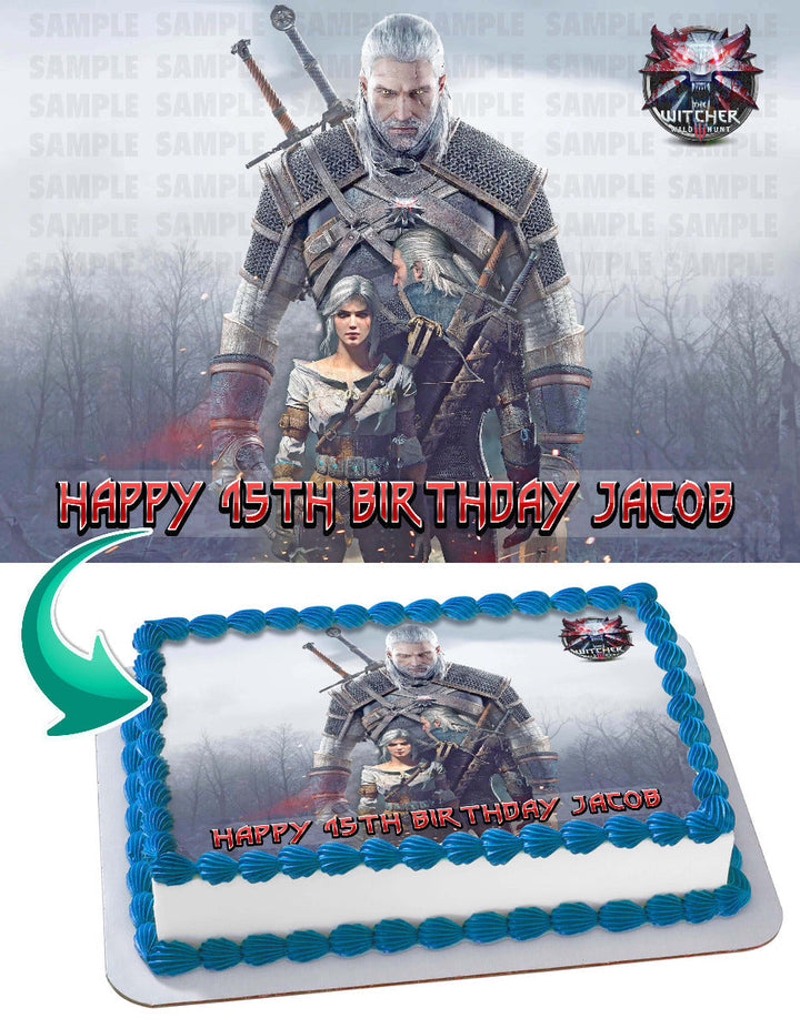 The Witcher Wild Hunt Edible Cake Toppers