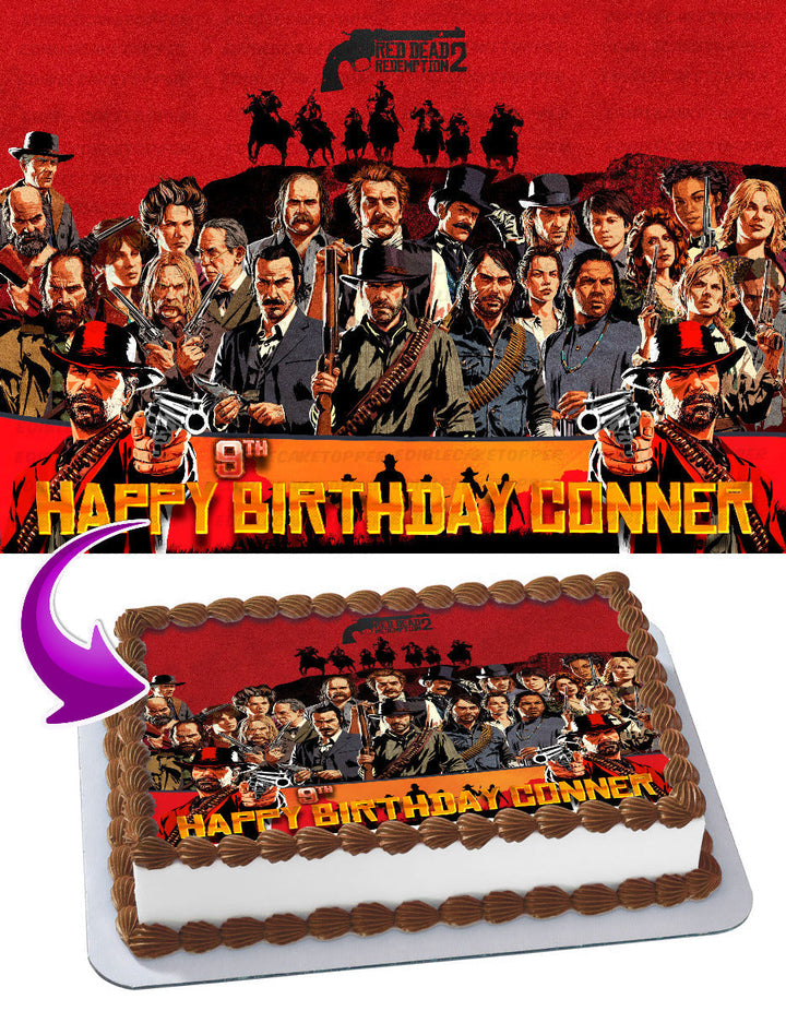 Red Dead Redemption 2 Edible Cake Toppers