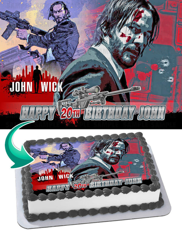 John Wick Edible Cake Toppers