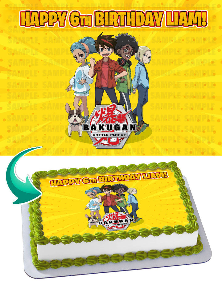 Bakugan Battle Brawlers Edible Cake Toppers