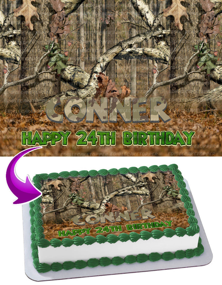 Mossy Oak Camouflage Edible Cake Toppers