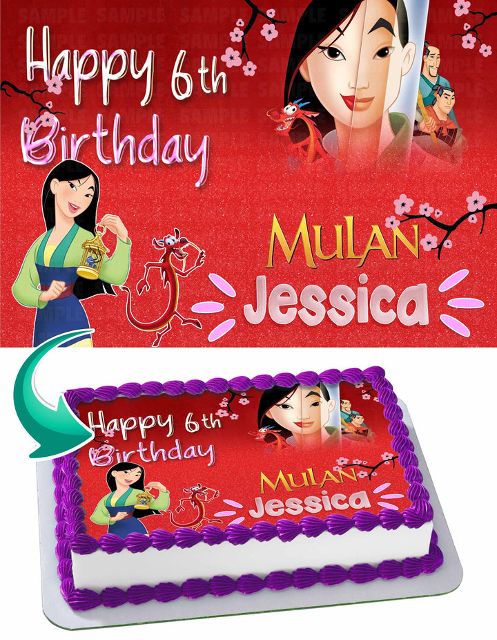 Mulan Edible Cake Toppers