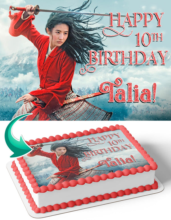 Mulan Movie Edible Cake Toppers