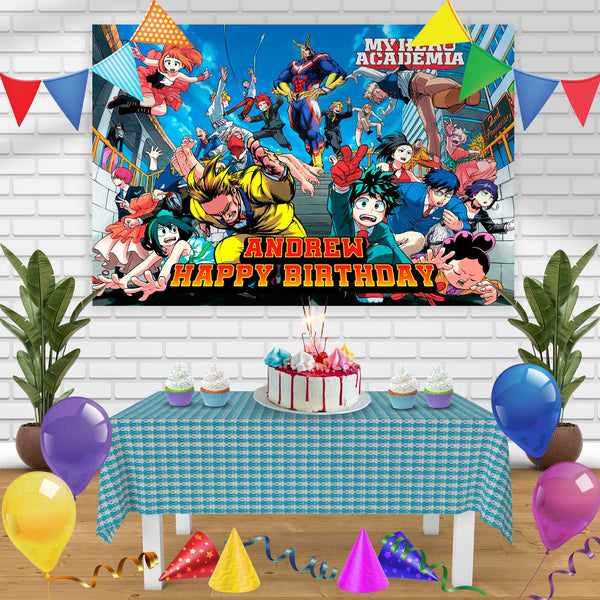 My Hero Academia 5B Birthday Banner Personalized Party Backdrop Decoration