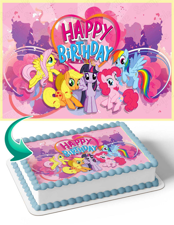 My Little Pony Cute Girls Edible Cake Toppers