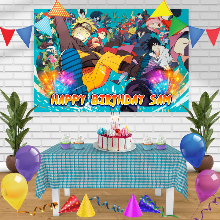Naruto 2 Birthday Banner Personalized Party Backdrop Decoration