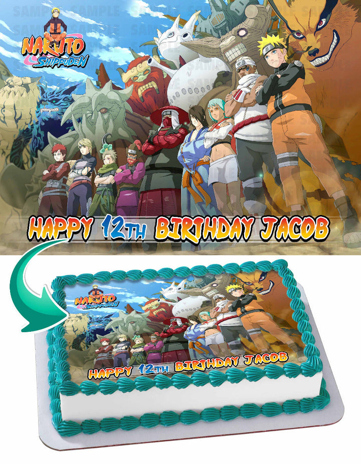 Naruto Shippuden Edible Cake Toppers