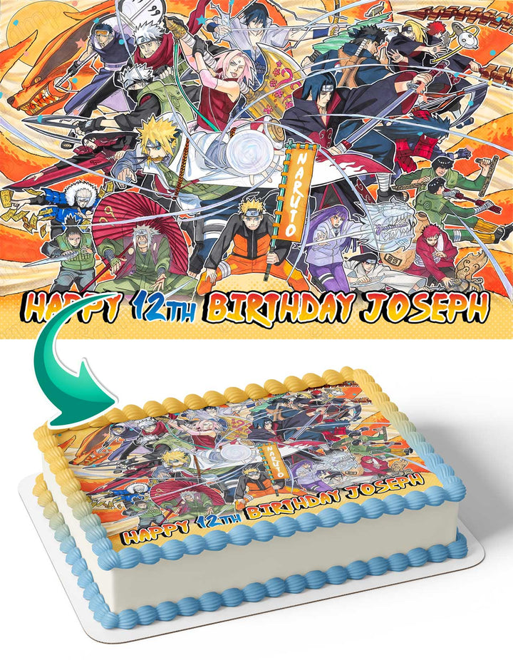 Naruto Akatsuki Jiraiya Edible Cake Toppers