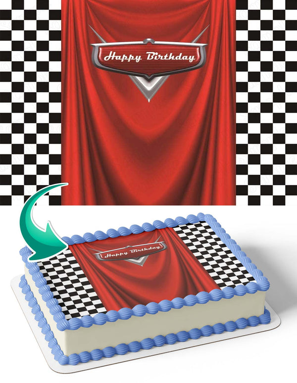 Nascar Speed Cars Kids Edible Cake Toppers